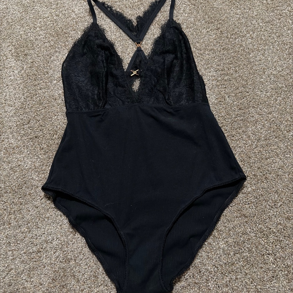 Aerie Black Lace Bodysuit